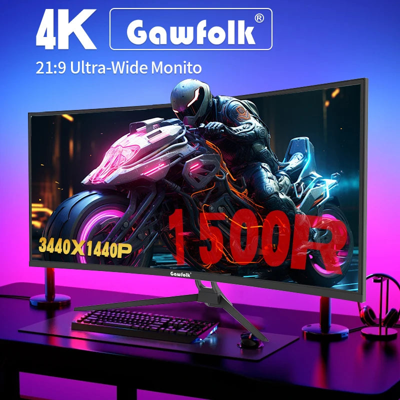 Voltora UltraWide 34” Curved Gaming Monitor – 144Hz HDR400, 1500R Immersion